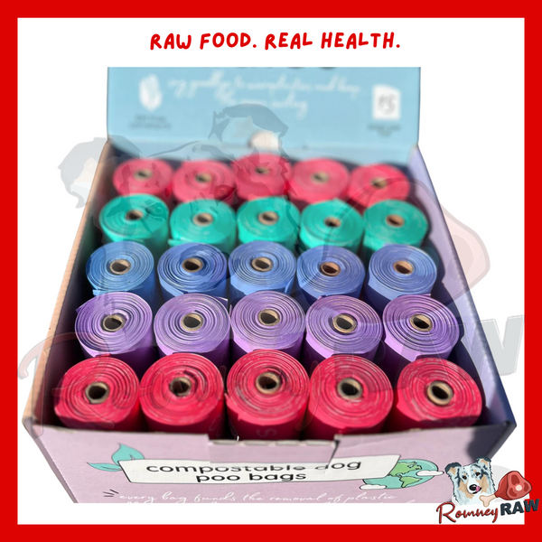 Adios Rainbow Poo Bags - Single Roll