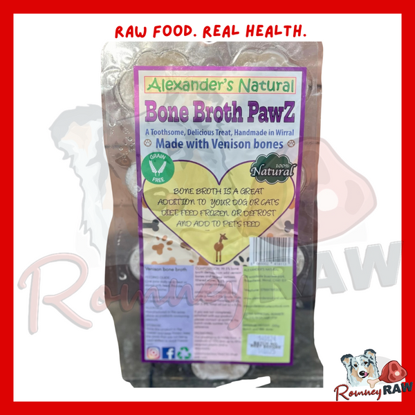 Alexander's Natural - Venison Bone Broth Paws - 220ml