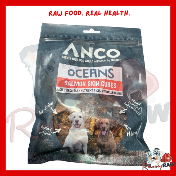 Anco Oceans - Salmon Skin Cubes - 100g
