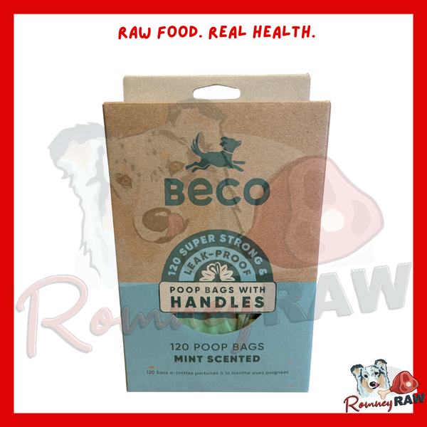 Beco - Mint Scented Recycled Poop Bags With Handles - 120 Bags
