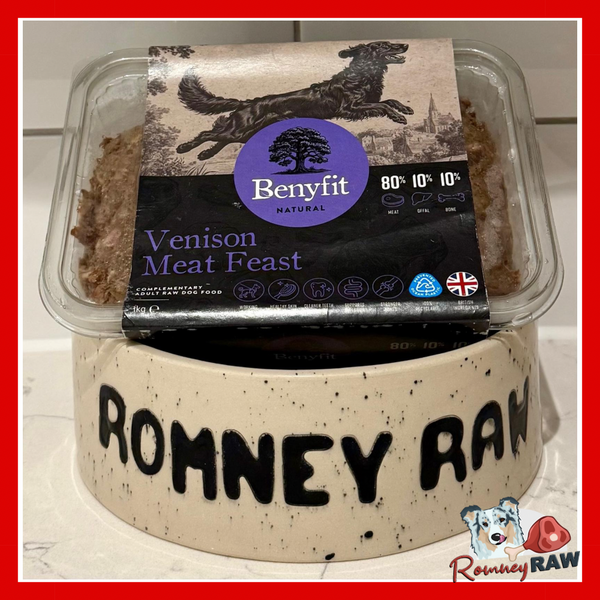 Benyfit Natural - Venison Meat Feast Complete 80/10/10 Dog Food - 1kg