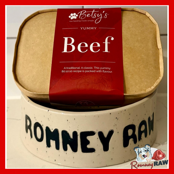 Betsy's Raw Dog Food - Yummy Beef - Complete 80/10/10 - 1kg
