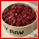 Betsy's Raw Dog Food - Yummy Beef - Complete 80/10/10 - 1kg
