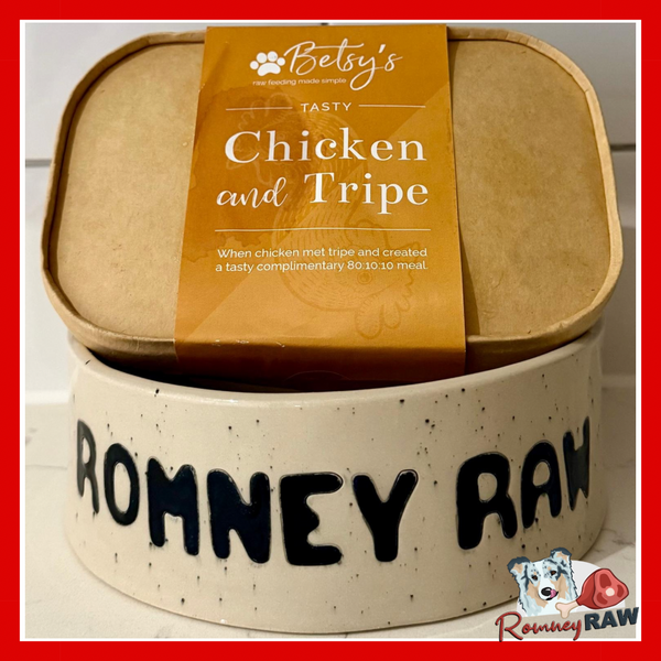 Betsy's Raw Dog Food - Tasty Chicken & Tripe - Complete 80/10/10 - 1kg