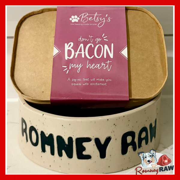 Betsy's Raw Dog Food - Don't Go Bacon My Heart - Complete 80/10/10 - 1kg