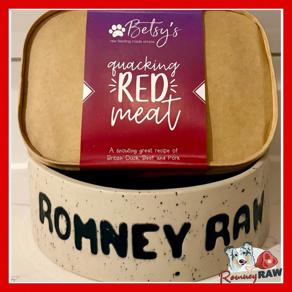 Betsy's Raw Dog Food - Quacking Red Meat - Complete 80/10/10 - 1kg