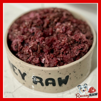 Betsy's Raw Dog Food - Quacking Red Meat - Complete 80/10/10 - 1kg