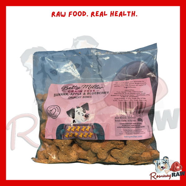 Betty Miller Grain Free Banana, Apple & Blueberry Bones 400g