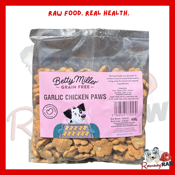 Betty Miller Grain Free Garlic Chicken Paws 400g