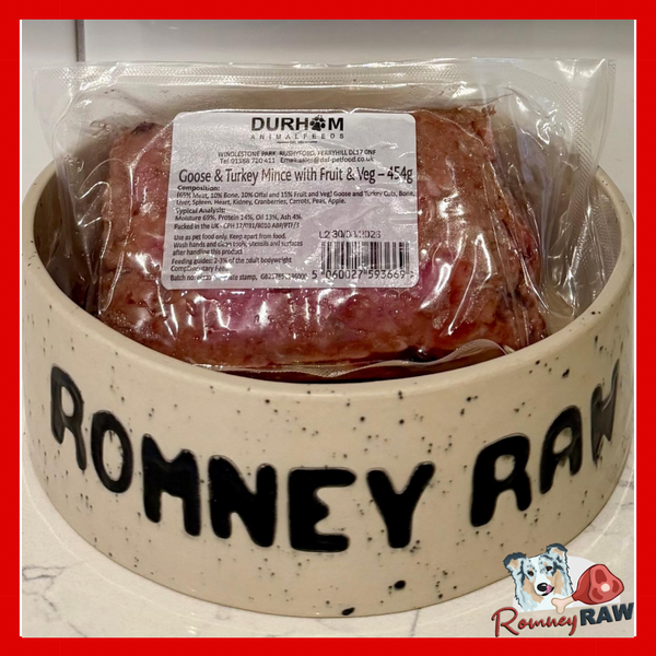 Durham Animal Feeds - Goose and Turkey Mince with Fruit & Veg - 454g