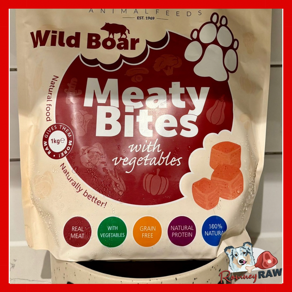 Durham Animal Feeds - Meaty Bites - Wild Boar with Vegetables & Supplements - 1kg