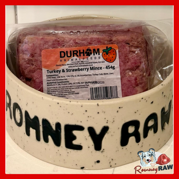Durham Animal Feeds - Turkey & Strawberry Mince - 454g