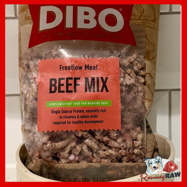 DIBO Dog Food - Beef Mix Freeflow - 80/10/10 Complete - 1kg