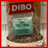 DIBO Dog Food - Duck, Tripe & Offal Freeflow - 80/10/10 Complete - 1kg
