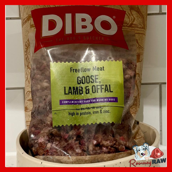 DIBO Dog Food - Goose, Lamb & Offal Freeflow - 80/10/10 Complete - 1kg