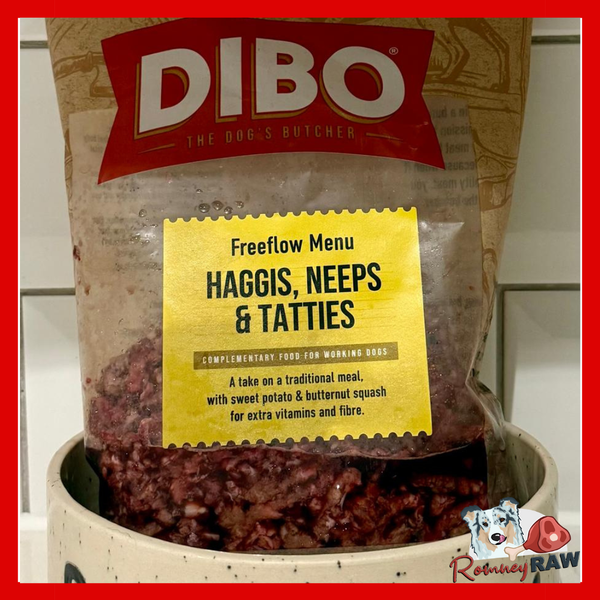 DIBO Dog Food - Haggis, Neeps & Tatties Freeflow - 80/10/10 Complete - 1kg