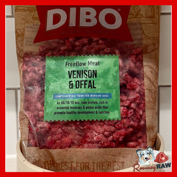 DIBO Dog Food - Venison & Offal Freeflow - 80/10/10 Complete - 1kg