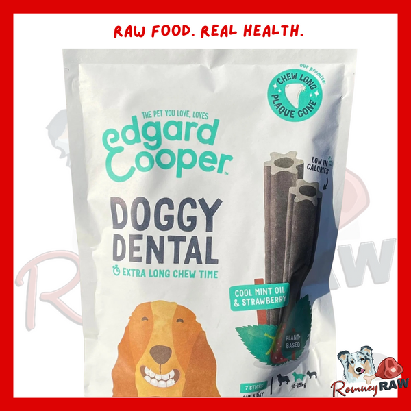 Edgard Cooper - Doggy Dental Medium Sticks - Cool Mint Oil & Strawberry - 160g