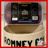Henley Raw Dog Food - Duo Pork & Duck - Complete 80/10/10 - 500g