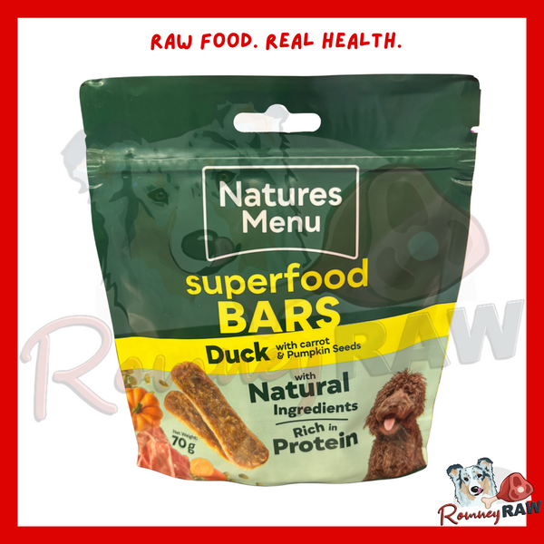 Natures Menu - Country Hunter Superfood Bars - Duck, Carrot & Pumpkin - 70g