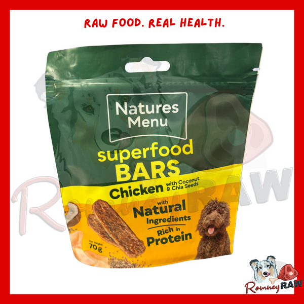 Natures Menu - Country Hunter Superfood Bars - Chicken, Coconut & Chia Seeds - 70g