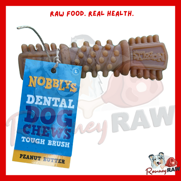 Nobbly's Tough Brush Peanut Butter Dog Chew 80g