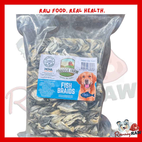 Nova Dog Chews - Fish Skin Braids -  1kg