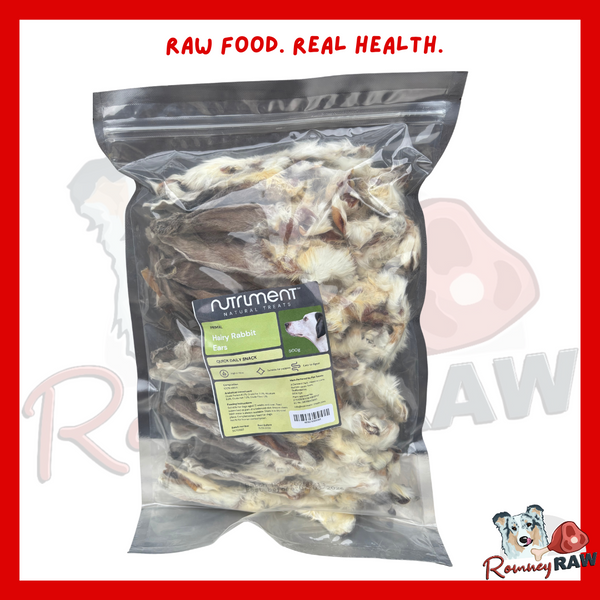Nutriment Natural Treats - Rabbit Ears with Fur/Hair - 500g