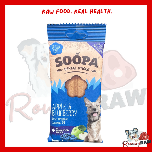 Soopa Dental Sticks Apple & Blueberry 4 Pack