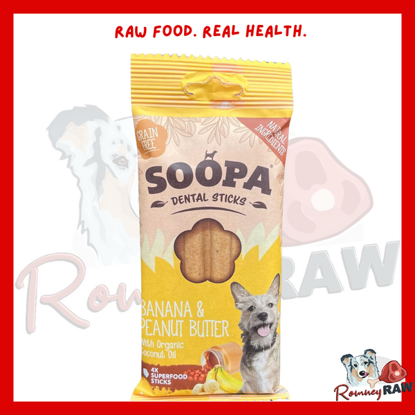 Soopa Dental Sticks Banana & Peanut Butter 4 Pack