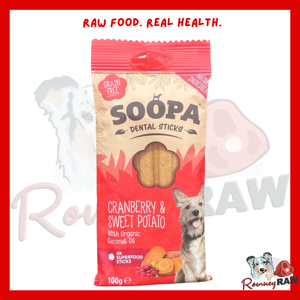 Soopa Dental Sticks Cranberry & Sweet Potato 4 Pack