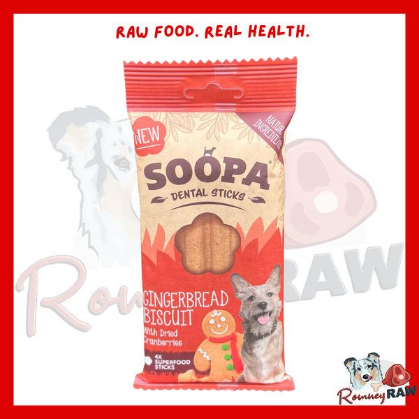 Soopa Dental Sticks Gingerbread Biscuit 4 Pack