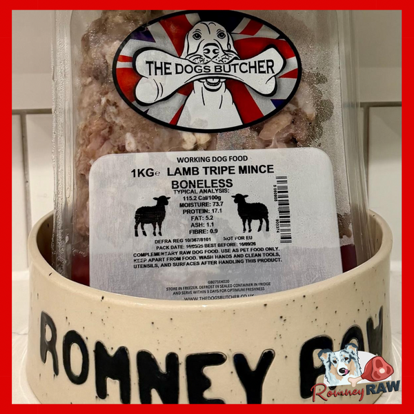 The Dogs Butcher - Lamb Tripe Mince Boneless - 1kg