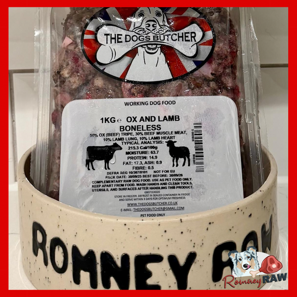 The Dogs Butcher - Ox & Lamb Boneless Mince - 1kg