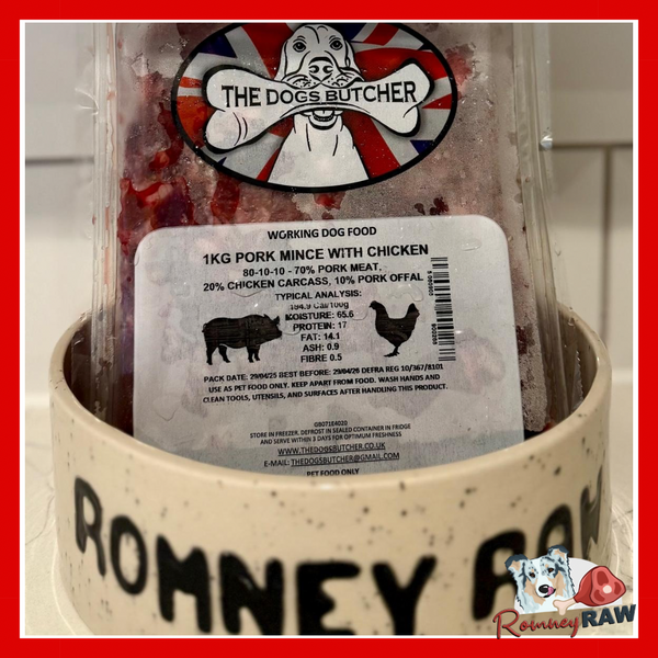The Dogs Butcher - Pork Mince with Chicken - 80/10/10 - 1kg