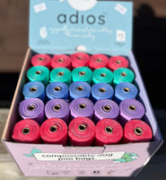 Adios Rainbow Poo Bags 1 Roll