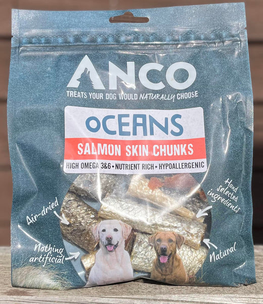 Anco Naturals Salmon Skin Chunks 100g