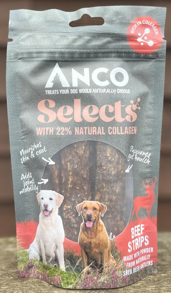 Anco Naturals Selects Beef Strips with Collagen 85g