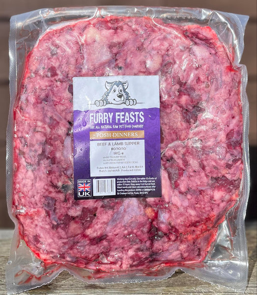 Furry Feasts Beef & Lamb Supper Posh Dinner 1kg