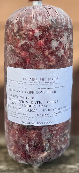 Bulmers Minced Beef & Tripe 50/50 Bone Free 454g