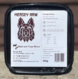 Mersey Raw Beef & Tripe Mince 500g NOT COMPLETE