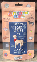 Just 'Ere Fot Treats Meaty Boar Strips 100g