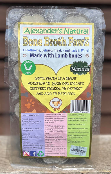 Alexander's Natural Lamb Bone Broth Paws 220ml