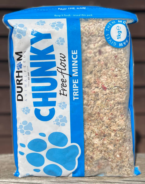 Durham Animal Feeds Chunky Freeflow Tripe Mince 1kg