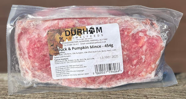 Durham Animal Feeds Duck & Pumpkin Mince 454g