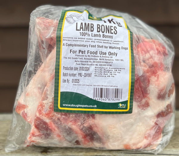 Dougie's Lamb Bones 1kg