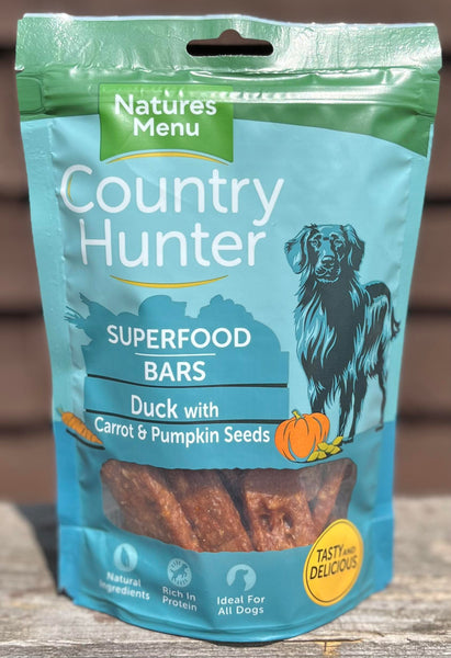 Natures Menu Country Hunter Superfood Bars Duck, Carrot & Pumpkin 100g