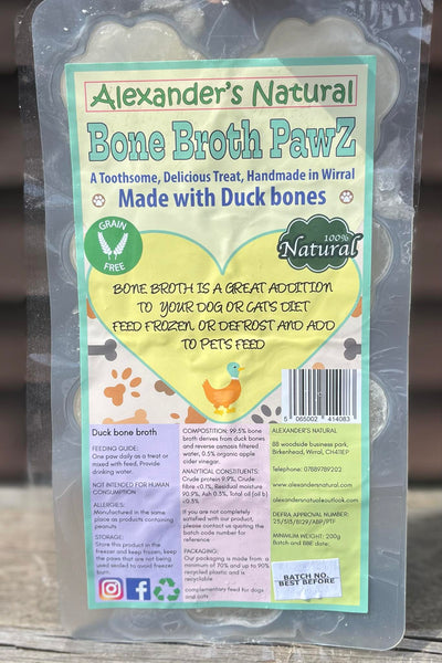 Alexander's Natural Duck Bone Broth Paws 220ml