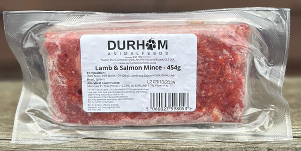 Durham Animal Feeds Lamb & Salmon Mince 454g
