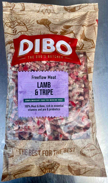 DIBO Dog Food - Lamb & Tripe Freeflow Mince - 1kg